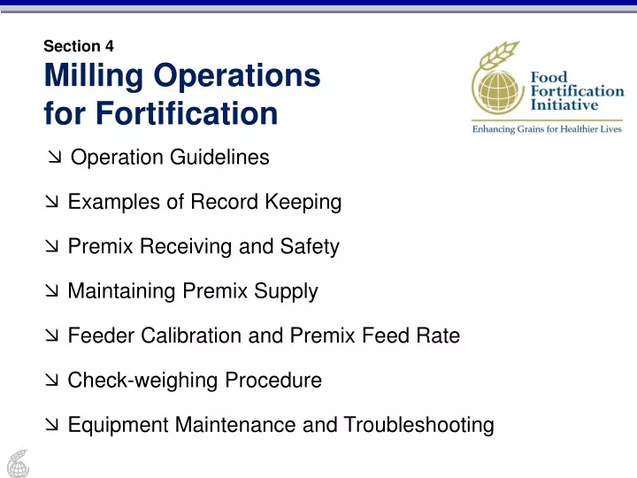 section 4 milling operations for fortification