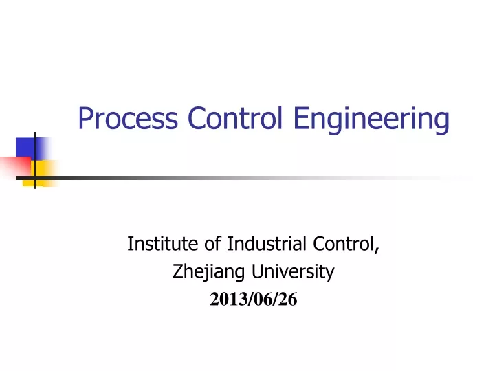 process control engineering