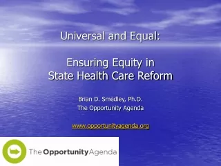 Universal and Equal: Ensuring Equity in  State Health Care Reform