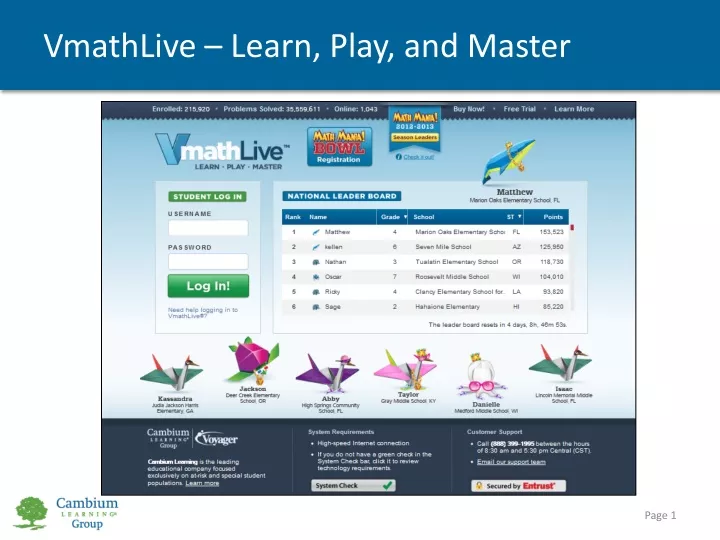 vmathlive learn play and master