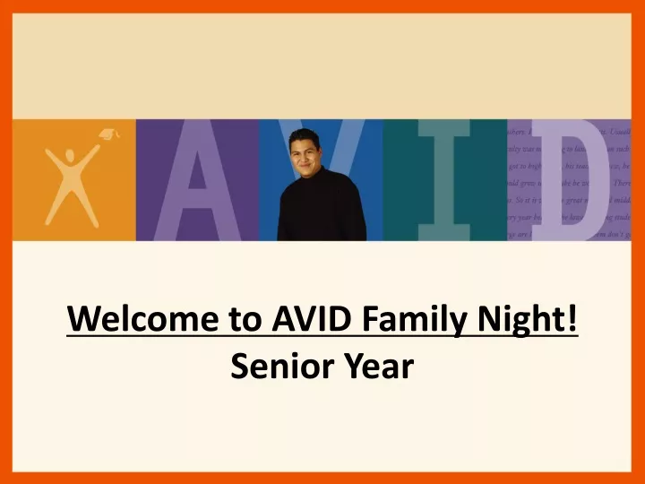 welcome to avid family night senior year