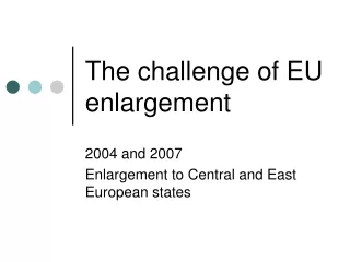 The challenge of EU enlargement