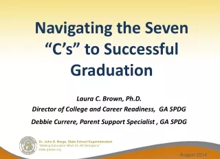 Navigating the Seven “C’s” to Successful Graduation