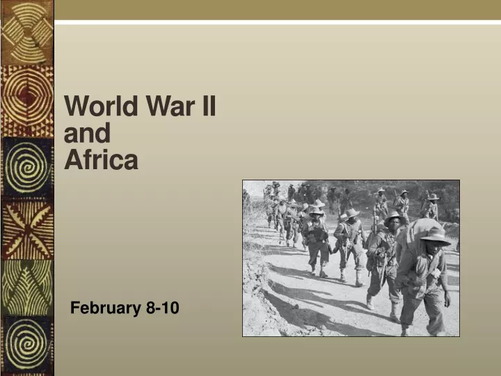 world war ii and africa