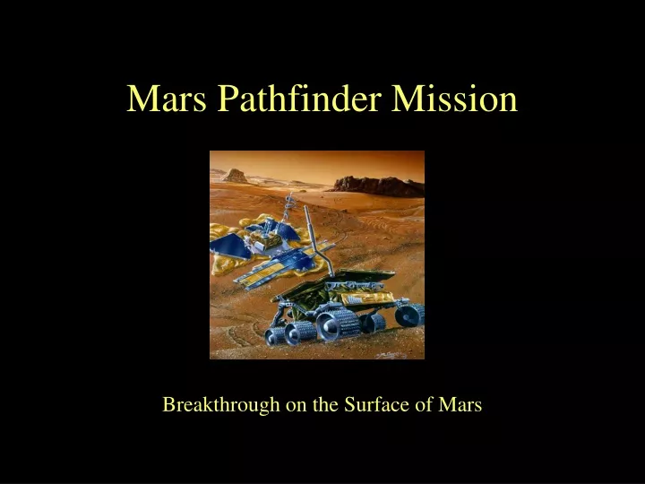 mars pathfinder mission