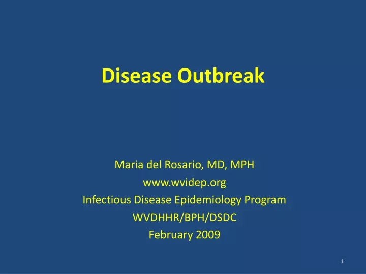 disease outbreak