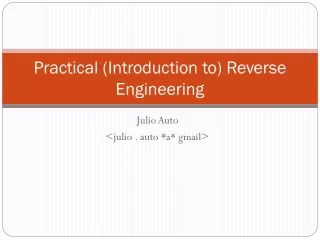Practical (Introduction to) Reverse Engineering