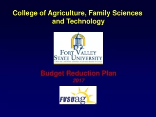 College of Agriculture, Family Sciences  and Technology Budget Reduction Plan 2017