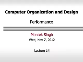 Computer Organization and Design Performance
