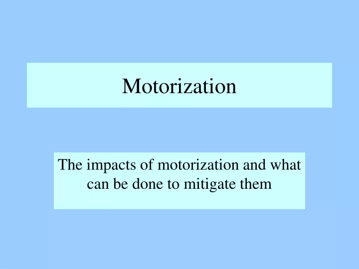 motorization