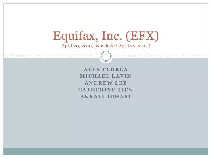equifax inc efx april 20 2010 concluded april 22 2010