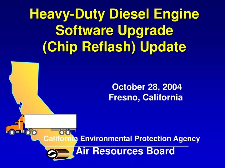 heavy duty diesel engine software upgrade chip reflash update