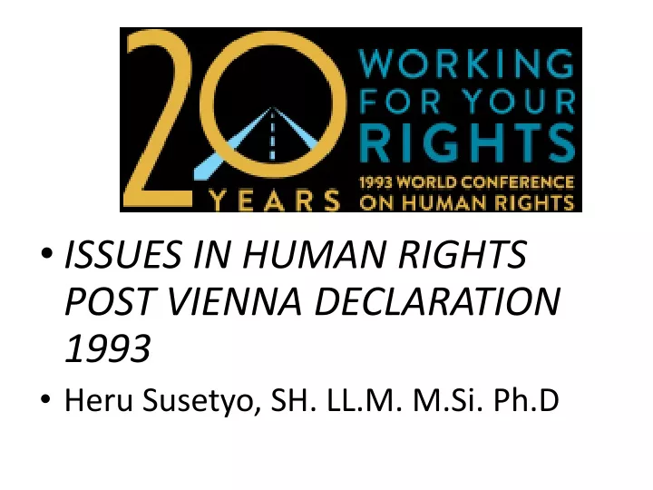 issues in human rights post vienna declaration