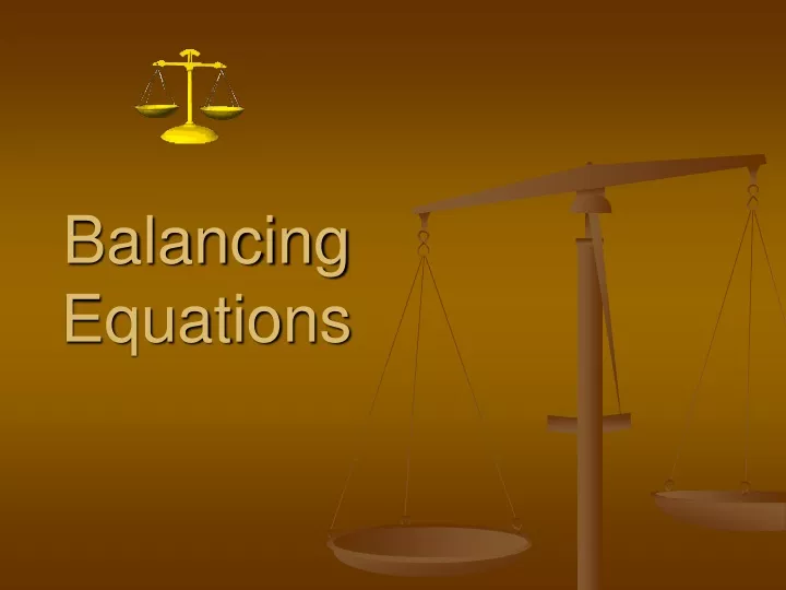 balancing equations