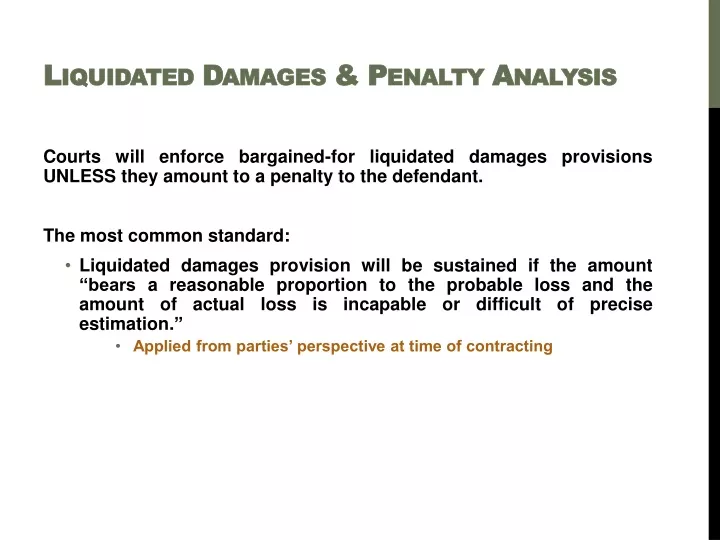 liquidated damages penalty analysis