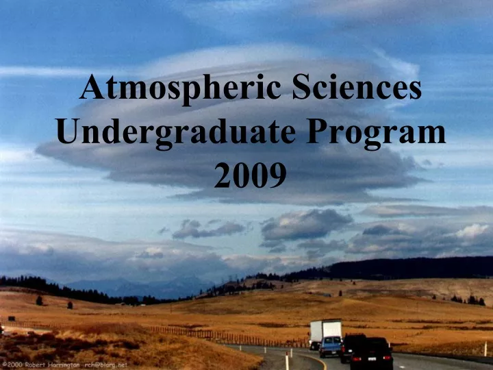 atmospheric sciences undergraduate program 2009