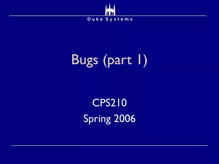 bugs part 1