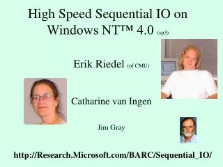 High Speed Sequential IO on  Windows NT™ 4.0  (sp3)