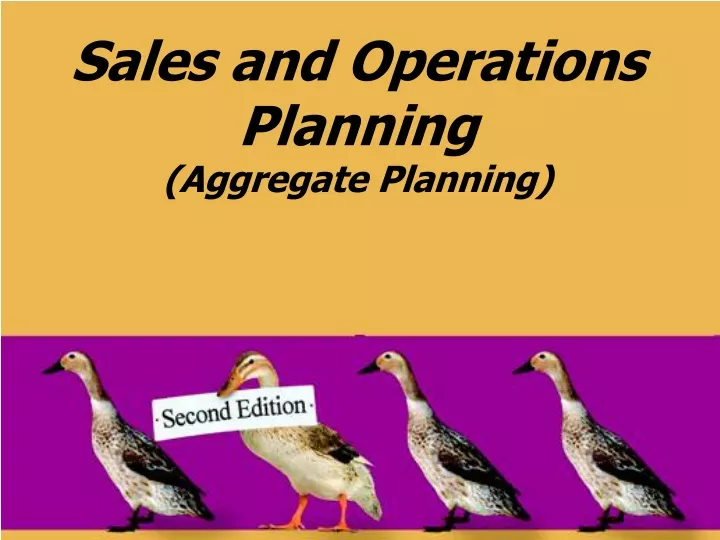 sales and operations planning aggregate planning