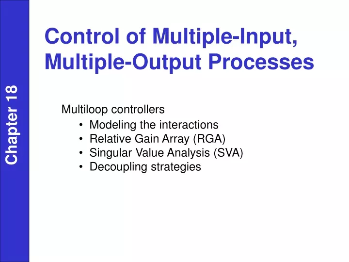 control of multiple input multiple output