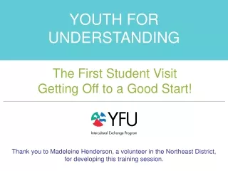 YOUTH FOR UNDERSTANDING