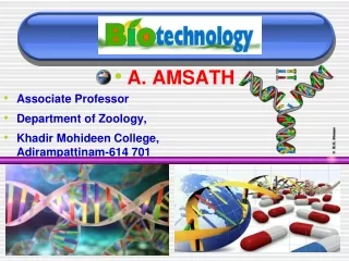 A. AMSATH Associate Professor    Department of Zoology,
