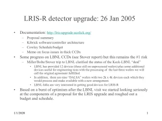 LRIS-R detector upgrade: 26 Jan 2005