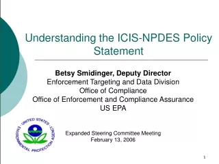 Understanding the ICIS-NPDES Policy Statement