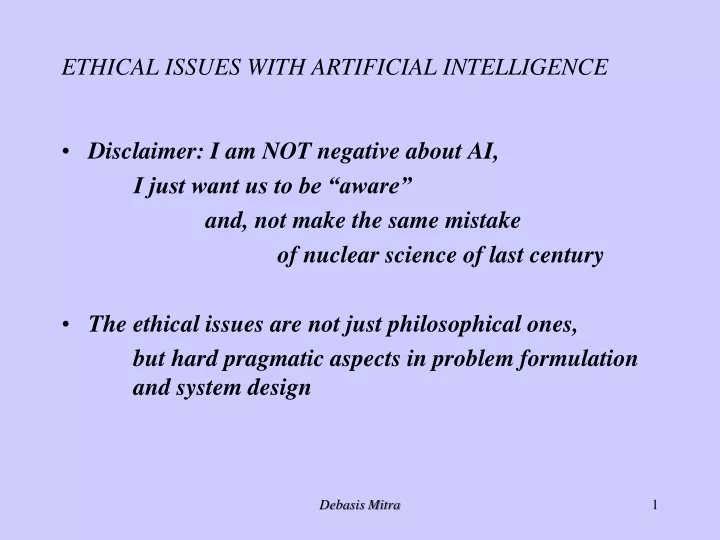 ethical issues with artificial intelligence
