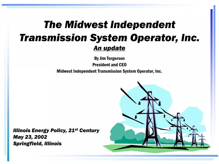 the midwest independent transmission system operator inc an update