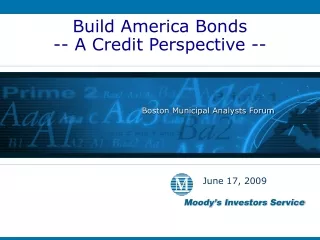 Build America Bonds -- A Credit Perspective --