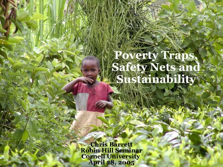 poverty traps safety nets and sustainability