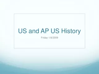 US and AP US History