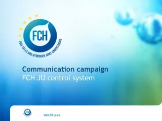 Communication campaign FCH JU control system