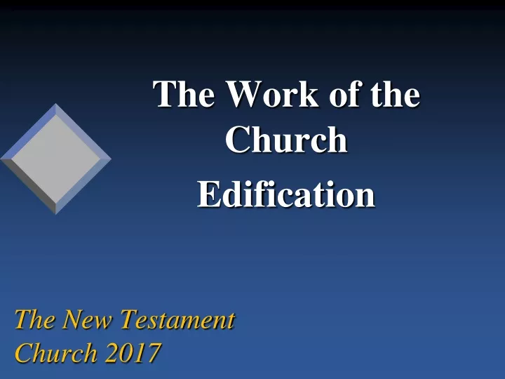 the new testament church 2017