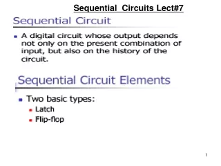Sequential  Circuits Lect#7