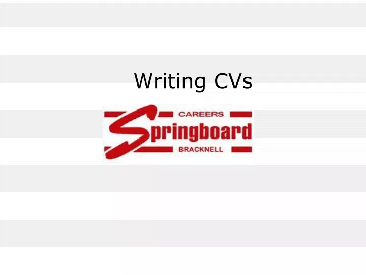writing cvs