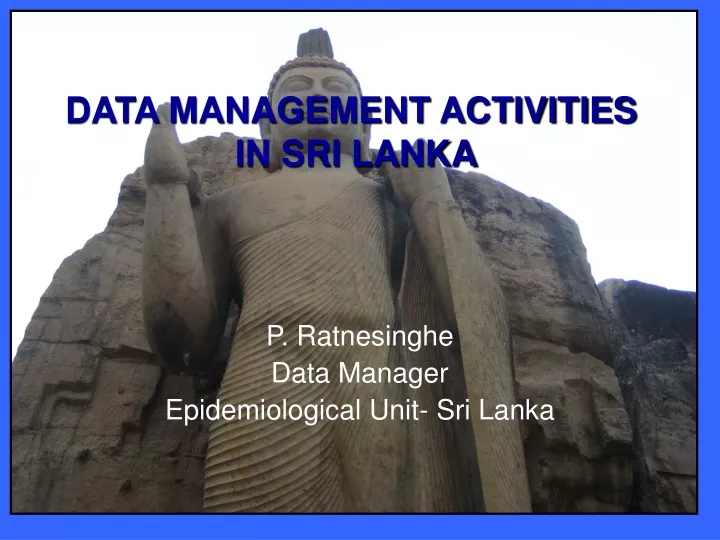 data management activities in sri lanka