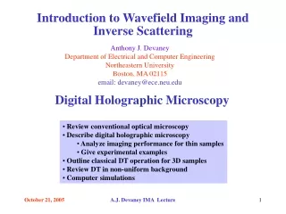 Introduction to Wavefield Imaging and Inverse Scattering