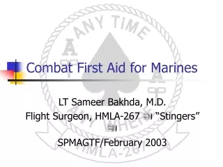 Combat First Aid for Marines