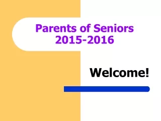 Parents of Seniors 2015-2016