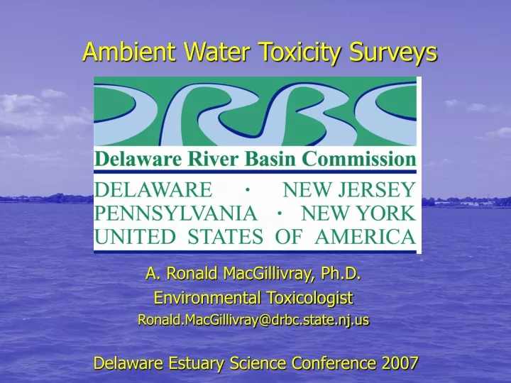ambient water toxicity surveys