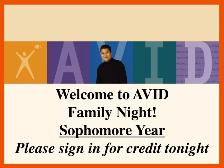 welcome to avid family night sophomore year