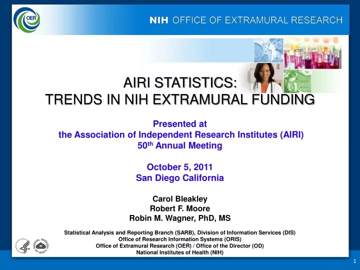 airi statistics trends in nih extramural funding