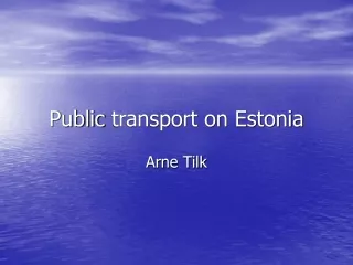 Public  transport on Estonia
