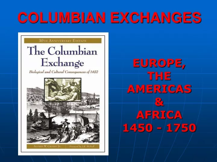 columbian exchanges