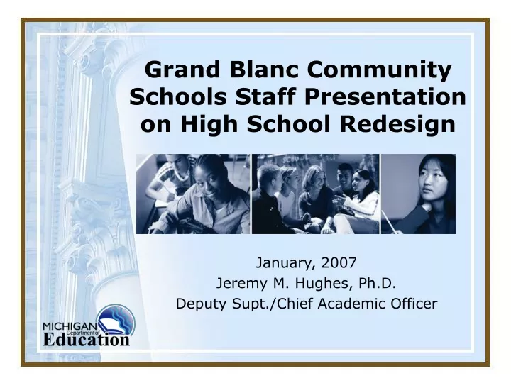 grand blanc community schools staff presentation on high school redesign