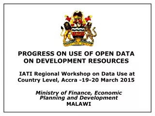 Ministry of Finance, Economic Planning and Development  MALAWI