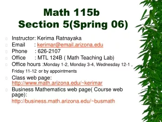 Math 115b  Section 5(Spring 06)