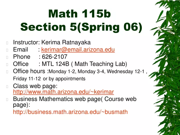 math 115b section 5 spring 06